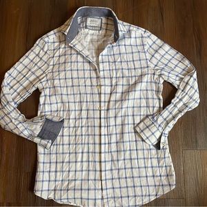 Charles Tyrwhitt White and Blue Slim Fit Dress Shirt.